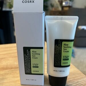 COSRX Aloe Soothing Sun Cream SPF 50+ - White and Black